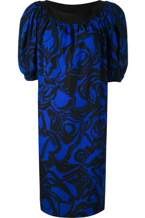 Saint Laurent Vestido con estampado abstracto