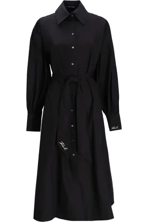 Karl Lagerfeld Vestido midi con apliques del logo