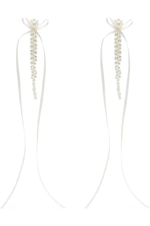 Simone Rocha Pendientes slim con lazo