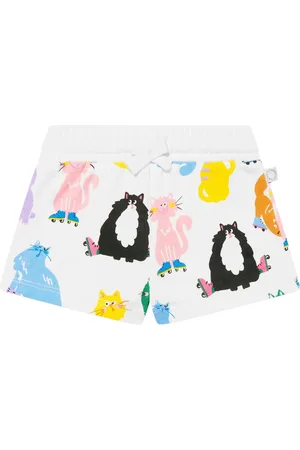 Stella McCartney Bermudas con gato estampado