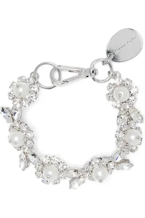 Simone Rocha Pulsera con margaritas de cristal y perla