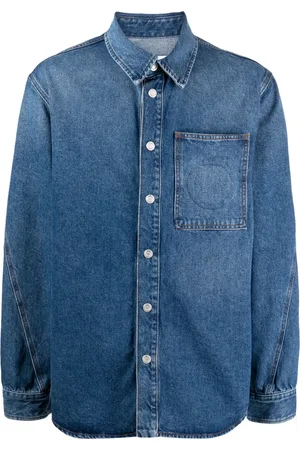 Trussardi Camisa vaquera con logo en relieve