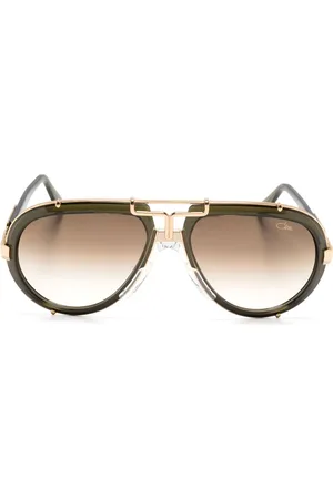 Cazal Gafas de sol transparentes con montura estilo aviador