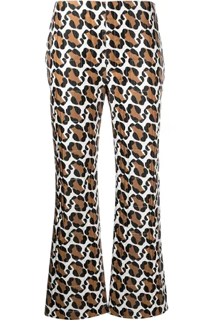 Fendi Pantalones con motivo de leopardo