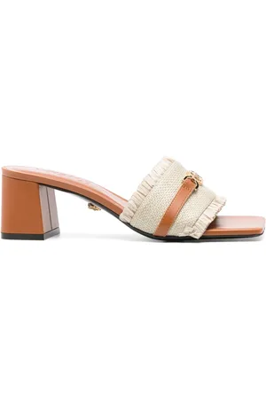 VERSACE Mules con placa Medusa y tacón de 60 mm