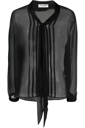 Saint Laurent Camisa con lazo en el cuello