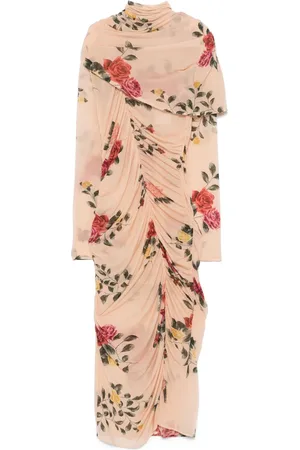 MAGDA BUTRYM Vestido midi con estampado floral
