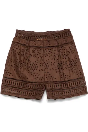 ERMANNO SCERVINO Pantalones cortos con bordado inglés
