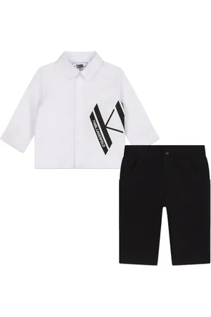 Karl Lagerfeld Conjunto corto con logo estampado