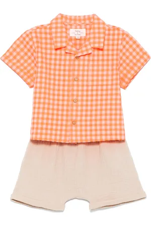TEDDY & MINOU Set de camisa y pantalón corto a cuadros