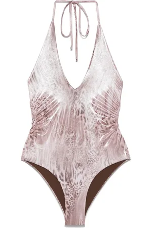 BLUMARINE Bañador con estampado de leopardo