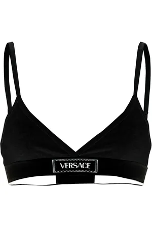 VERSACE Sujetador con logo en intarsia