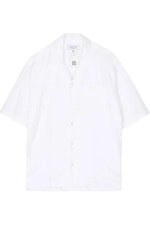 Marine Serre Camisa con detalles de encaje