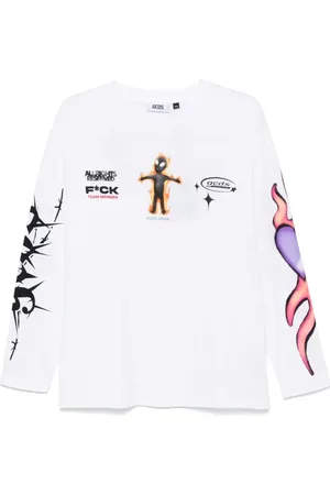 GCDS Camiseta con manla larga y motivo gráfico