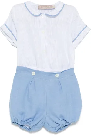 LA STUPENDERIA Set de pantalón corto a rayas