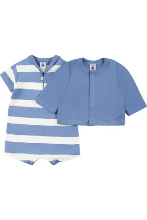 Petit Bateau Set de dos peleles a rayas