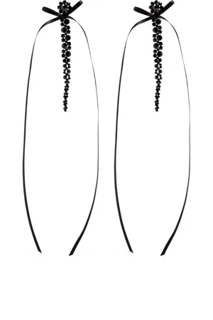 Simone Rocha Pendientes slim con lazo