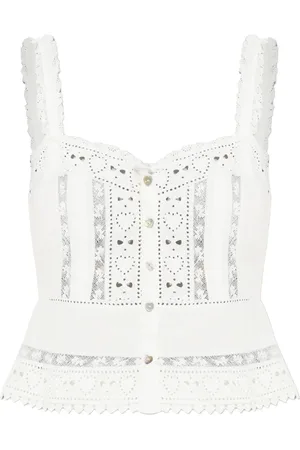 LOVESHACKFANCY Top de algodón