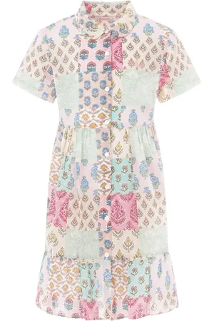 MC2 SAINT BARTH Vestido midi con diseño patchwork
