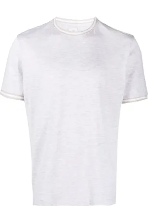 ELEVENTY Camiseta con ribete a rayas