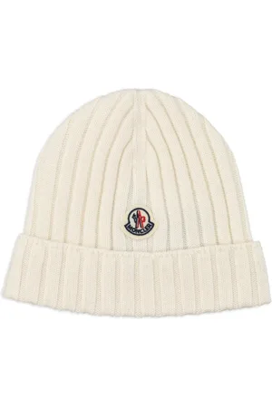 Moncler Gorro de canalé con parche de logo