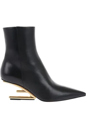 Fendi Botas de piel con tacón de 90 mm