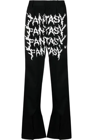 Kusikohc Pantalones rectos con eslogan