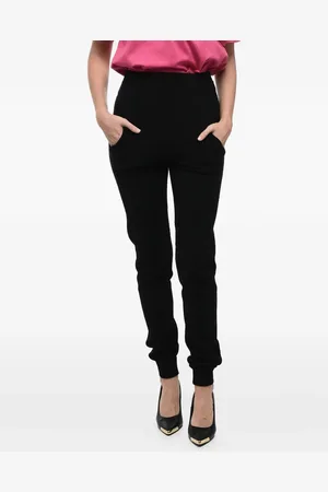 Saint Laurent Pantalones de chándal de talle alto