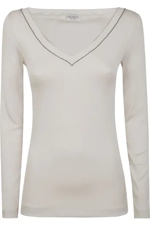Brunello Cucinelli Camiseta con cuello en V