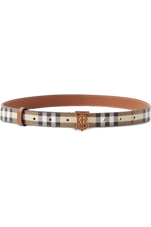 Burberry Cinturón a cuadros con monograma TB