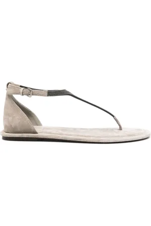 Brunello Cucinelli Sandalias con cadena Monili