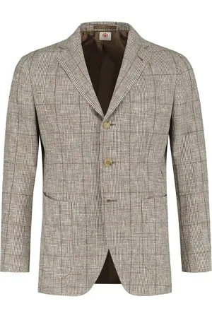 LUIGI BORRELLI NAPOLI Blazer a cuadros príncipe de Gales