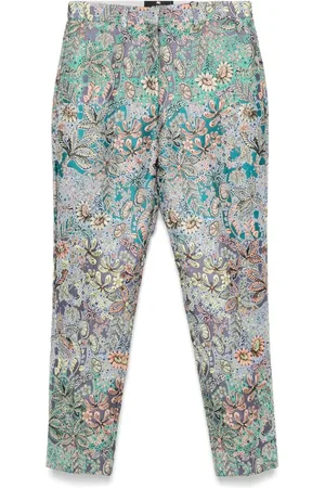 Etro Pantalones con motivo floral en jacquard