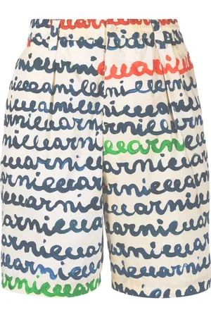 Marni Bermudas con logo estampado