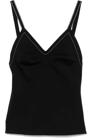 Carven Top con costura en contraste