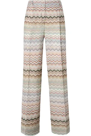 Missoni Pantalones con motivo en zigzag