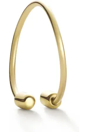 SHIHARA Pendiente Twist Round 01 en oro amarillo de 18kt