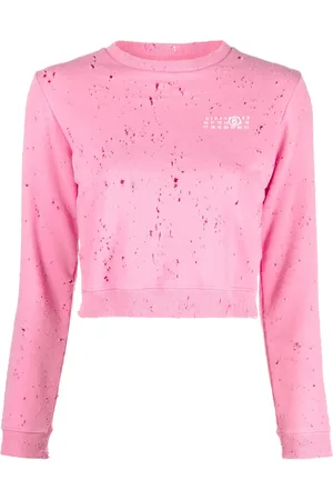 Maison Margiela Sudadera perforada con logo estampado