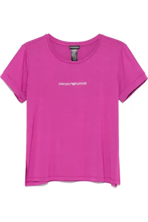 Emporio Armani Camiseta con logo de strass
