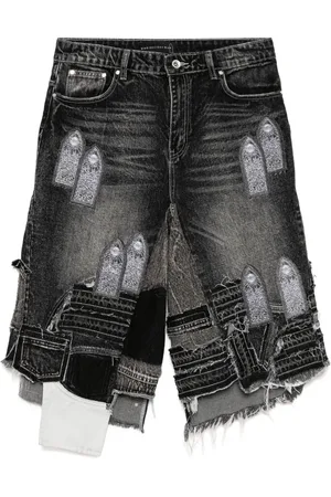 Who Decides War Pantalones vaqueros cortos con parche del logo
