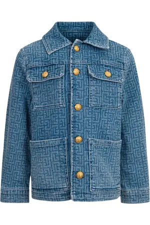Balmain Chaqueta vaquera con estampado geométrico