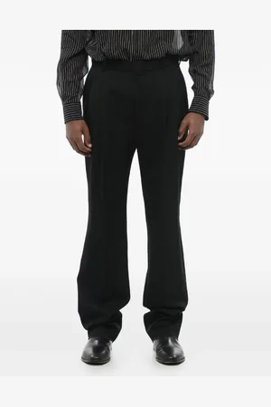 Saint Laurent Pantalones de lana con pinzas dobles