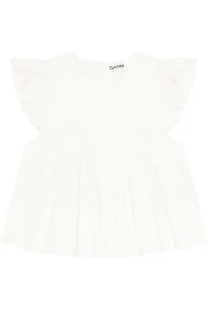 Ganni Top con detalle de volantes