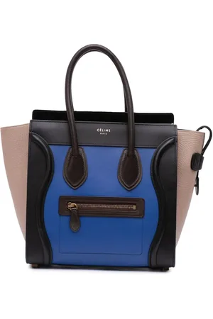 Céline Bolso de mano Luggage micro de piel tricolor 2015
