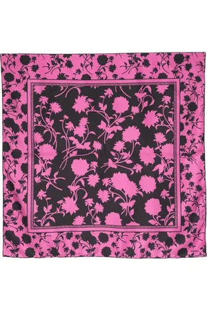 VERSACE Fular con estampado Floral Silhouette