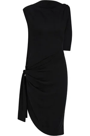 Salvatore Ferragamo Vestido cruzado asimétrico