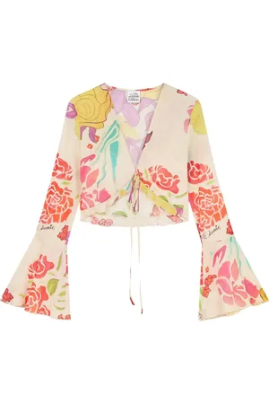 Donde Esteban Blusa corta con motivo floral