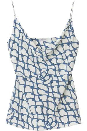 Burberry Top de seda con estampado