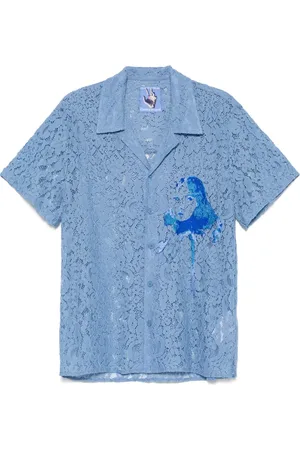 KIDSUPER STUDIOS Camisa con motivo de chica de encaje