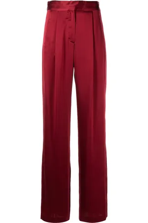 Michelle Mason Pantalones de satén anchos